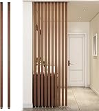 Raumteiler, Boden-zu-Decke, Holzgitter, Sichtschutz-Trennwand für Büro, Treppenhaus, Lofts und Veranda, 2 Stück, 140 cm