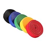 CHICAMPERA 1M Klettband Kabelbinder Wiederverwendbar für Kabelorganisation Verstellbare Drahtorganisatoren für Home Office PC Tv Elektronik Hochwertige Selbstklebende Seilveranstalter