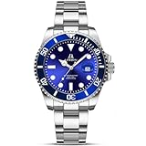 LN LENQIN Herren Uhr Edelstahl Uhren Herren wasserdichte Analog Quarz Uhr Armbanduhr Herren mit Datum Leuchtend Mode Freizeit Uhren für Männer