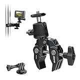 ULANZI Klemme Stativ, R099 Mini Magic Arm mit Super Clamp,Klemme mit 360° Kugelkopfarm und 1/4 Zoll Schraube, Kamera Halterung Motorrad für DSLR Kamera, Monitor, Action-Kamera
