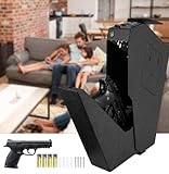Mini-Waffenschrank Aus Stahl, Für Fingerabdrücke Mit Tastensperre, Pistolet Coffre-Fort Monté Arme De Poing Coffres-Forts Pour Pistolets, Gardez L'arme à Feu Loin Des Jeunes Pour Table De