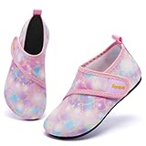 Racqua Badeschuhe Kinder Wasserschuhe Baby Mädchen Leichtgewicht Schwimmen Schuhe Schnell Trocken Aqua Strand Pool Schuhe Meerjungfrau EU26/27