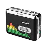 BlumWay USB Kassette zu MP3 Konverter, tragbarer Kassettenspieler Digital Kassettenkonverter Audio Musik Player Kassettekonverter mit Kopfhörern und Tragetasche (PC000249)