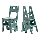 Klappbarer Bibliotheksleiter aus Holz, 4-stufiger leichter tragbarer Tritthocker, multifunktionaler Stehleiter-Präsentationsständer