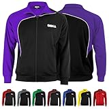 Optima Herren Trainingsjacke Sportjacke Joggingjacke Lila/Schwarz, XL