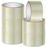 K-MART 6er Verpackungsklebebandrolle – 48 mm x 66 m, geräuscharm, stark klebend, transparentes Paketklebeband für Kartonverpackungen, Umzug – Ideal für Klebebandspender (transparent, 6er)