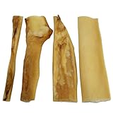 GUSTO PETS Getrocknete Rinderkopfhaut für Hunde 80g - 100% Rinderhaut, natürlicher Kauartikel, Zahnpflege, Langer Kauspaß, Ohne Zusatzstoffe - Hergestellt in der EU