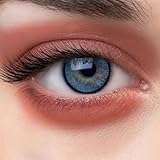 1 Paar 14.20mm Farbige Kontaktlinsen mit Stärke,Love at firstsight | Sehr stark deckende natürliche Kontaktlinsen farbig | farbige Monatslinsen(-2.75 Dioptrien)