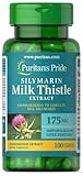 Puritan's Pride - Mariendistel Extrakt, 175mg | Unterstützung der Lebergesundheit - 100 Kapseln