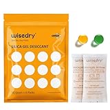 wisedry Silica Gel Beutel Trockenmittel regenerierbar mit Orangenperlen indikator für 3D Drucker Filament Trockner, Elektronik, Schmuck 50g 6Stk