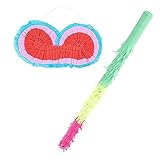 Beaupretty Buntes Teiliges Pinata mit Farbenfrohen Schlagstöcken und Augenmaske Leichtes Design für Kindergeburtstag Karneval Partyspiele und Festliche Aktivitäten