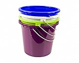 Centi Haushaltseimer mit Metallbügel, 5 Liter, farbig Sortiert, Polypropylen, 1 Stück