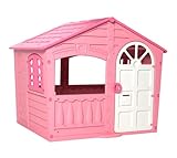 Westmann Spielhaus Pinky für Kinder Kunststoff bunt Indoor Outdoor ab 2 Jahren wetterfest UV-beständig 140x111x115 cm