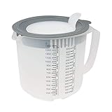 Dr. Oetker Mess- und Rührbecher 1,4 L, Unterschiedlichen Messskalen, Rührbecher mit Spritzschutz, Becher aus hochwertigem Kunsstoff (Farbe: Orange/Transparent) - spülmaschinengeeignet, Menge: 1 Stück