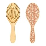 Holzbürste Floral Rose Gold Valentinstag Holzpaddelbürste Holzbürste für Haar Naturhaarbürste