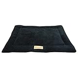 Ellie-Bo Hundebett aus Sherpa-Fleece, schwarz, geeignet für Hundekäfig mit 76 cm