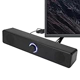 Soundbar-Lautsprecher – kabelloses Auto-Volume-Boost-System, tiefer Bass-Stereoklang mit klarer Höhenausgabe, verbessert das Audioerlebnis mit kompaktem Design, ideal für TV, Projektor, Laptop und Gam