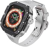 TIOYW Hochwertiges Kohlefaser-Uhrengehäuse, Gummiband, für Apple Watch Ultra 2, 49 mm Serie, Ersatz-Uhrengehäuse, Uhrenarmband, Mod Kit, für iWatch Serie 49 mm Zubehör, For Ultra 2, Achat