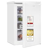 Exquisit Gefrierschrank, Tiefkühlschrank mit 4 Schubladen, 4-Sterne-Gefrieren, 91 Liter, 55 cm breit, Temperaturregelung, klein, kompakt, GS512-040E weiss
