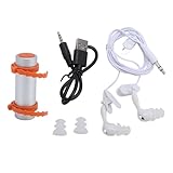 Fockety MP3-Player, 8 GB Musik-Player mit Wasserdichten Ohrhörern, verlustfreier HiFi-Sound, wasserdichtes IPX8-Aluminiumgehäuse, Audio-Player zum Schwimmen, Tauchen, Surfen Laufen (Silver)