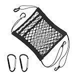 URAQT Universal Auto Rücksitz Netz, 3 Tier Lagerung Auto Organizer Netztasche mit 6 Haken Hohe Elastizität Autositz Aufbewahrungsnetz Kofferraum Netztasche Schutznetz Barrier für Kinder und Hund