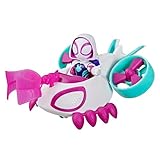 Marvel Spidey und Seine Super-Freunde Ghost-Spider Helikopter Spielzeug mit Action-Figur (7,6 cm) und Accessoire, Superhelden-Spielzeug für Kinder ab 3 Jahren