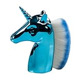 NUOBESTY Einhorn Make Up Pinsel Kosmetikpinsel Puderpinsel mit Kunststoffgriff In Blau Tragetasche für Damen und Mädchen