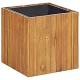 blumentopf Gross,blumentopf groß,Garten-Hochbeet 43,5 x 43,5 x 43,5 cm Massivholz AkazieGeeignet für Garten, Terrasse, Schlafzimmer, Wohnzimmer