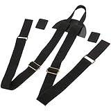 YIUNKH Schwarz Replacement Schultergurt Rucksack Gurtband Schultergurt DIY Gepäck Zubehör 3.8cm Breite verstellbare Rucksackgurte Ersatz Schulter Rucksack Gürtel Canvas Band Schwarz