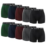 feynoss Boxershorts Herren 10er Pack - Atmungsaktive Männer Unterwäsche, Retroshorts Unterhosen Männer, XL für Fahrrad Fahren, Ball Sports