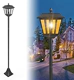MUSUNIA LED Solar Laternen Für Draußen Grablaterne Mit Erdspieß Solarlampen Garten Outdoor Wetterfest Wegeleuchten Gartenleuchte 180 cm Warmweiße（1 Stücke）