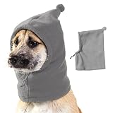 Wintermütze für Hunde, beruhigende Hundehaube - Weiche und Bequeme Hundemützen mit Lärmschutz,Dicker und Warmer Wintermützen-Hundeohrschutz zum Wandern und Camping