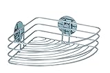 WENKO Turbo-Loc Eckablage, Badeck Ablage, Bis 40 kg belastbar, Verchromter Stahl, 26,5 x 10,5 x 20 cm, Chrom