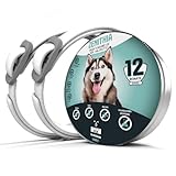 ZENITHIA Zeckenhalsband für Hunde - Flohhalsband hundeFlohschutz Halsband für Hunde – Zeckenhalsband - 100% Natürlich - Schutzhalsband gegen Flöhe - 12 Monate Schutz – 65 cm verstellbar (2 Einheiten)