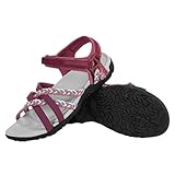 OutPro Sandalen Damen trekkingsandalen damen mit Fußgewölbestützriemen Sport-Sandale wandersandalen damen Strandurlaub weiblich lässiges Gehen Wasserschuhe,Weinrot 41