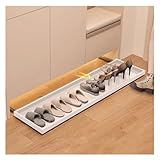 Unterbett-Schuhregal, erweiterbar, für Schränke und Eingänge, kompaktes Regal, Weiß (50,8 x 55,9 cm) – maximiert Platz und Entlüftung