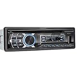 XOMAX XM-CDB624 Autoradio mit CD-Player I Bluetooth Freisprecheinrichtung I RDS Radio Tuner I USB, Micro SD I 2X AUX I 7 Beleuchtungsfarben einstellbar I 1 DIN