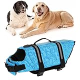 Xiuganpo Hundeschwimmwesten, Reflektierendes Netz, Tragbarer Rettungsring für Haustiere Zum Schwimmen, Strand, Oxford-Stoff, Rosa (S)