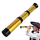 Generisches Piratenteleskop – Glass Explorer Compact, Mini-Objektiv für Reisen, langlebig, leichter Griff, optischer Zylinder, interaktives Lerngerät für Kinder