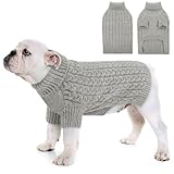CITÉTOILE Hundepullover für Kleine Mittelgroße Große Hund,Winter Warm Gestrickt Hunde Pullover,Waschbar Rollkragen Strickpullover Hundemantel, Hundepulli für Dackel,Französische Bulldogge usw