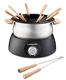LAGRANGE, Elektrisches Fondue-Gerät für 8 Personen, 1,5 l, hergestellt in Frankreich, für alle Arten von Fondue, einstellbarer Thermostat, Griffe aus Holz, 900 W, 349015