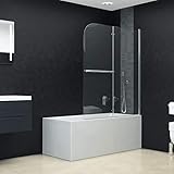 Faltbare Duschkabine 2 Paneele ESG, Xichuzi Duschabtrennung, Schiebetür Dusche, Duschwanddichtung, Duschkabinen Ersatzteile, Dusche Eckeinstieg, 120 x 140 cm