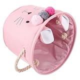 MAGICLULU Aufbewahrungskorb Aus Baumwollseil Faltbarer Wäschekorb Mit Deckel Für Schmutzige Kleidung Kinderzimmer Oder Badezimmer Stilvoller Organizer Für Und Mehr Stapelbar Und