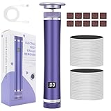 Pedi Roller – Fußfeile für harte Haut, Pediküre-Werkzeuge für Fersen, elektrische Fußfeile, elektrischer Hornhautentferner, tragbar, wiederaufladbar, verstellbar, 12-Gang-Peeling-Schleifer für tote
