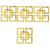 OSALADI 4 Stück Wandaufkleber für Spiegel Bausatz Zeichen Neon drinnen Mieter bürodeko büro dekoration Spiegeldekorationen für runden Spiegel Aufkleber für die Wanddekoration Acryl Golden