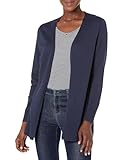 Amazon Essentials Damen Leichte Strickjacke ohne Knöpfe (in Übergröße erhältlich), Marineblau, M