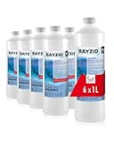Höfer Chemie 6 x 1 L Pool Algizid Algenverhütung BAYZID - Präventives Anti Algenmittel für Schwimmbad & Pool - gegen Algen