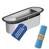 BADfabrik24 ACO ShowerDrain C Ersatzgeruchverschluss 2,5 cm Sperrwasserhöhe – Original Ersatzteil inkl. Mikrofasertuch – Geruchsstopp für Duschrinne – langlebig & passgenau,Duschrinne Ersatzteil