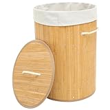 BUGUUYO Wäschekorb Mit Deckel Runde Schmutzwäsche Aufbewahrung Stilvoller Organizer Für Schmutzige Kleidung Perfektes Zur Einweihung