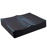 Yuwe Extra großes Sitzkissen - Memory Foam Sitzkissen Bürostuhl Kissen Ergonomischer Stuhl Auto Sitzkissen Ischias & Steißbein Schmerzlinderungskissen Butt Sitzkissen